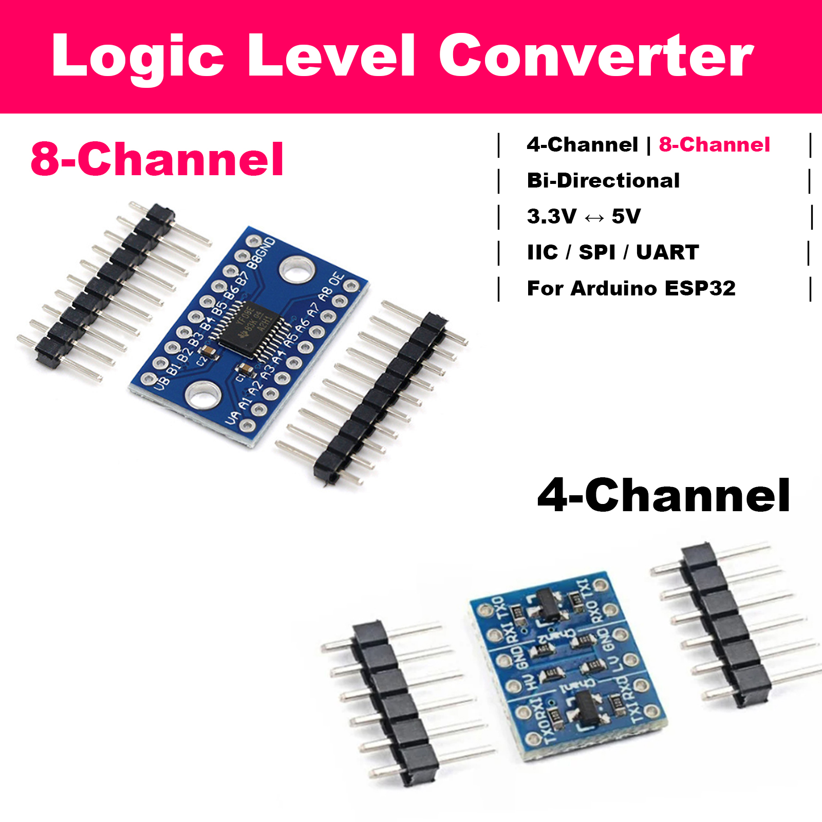 Bi-Directional Logic Level Shi - Level Shifter 3.3V บทวิจารณ์และราคา