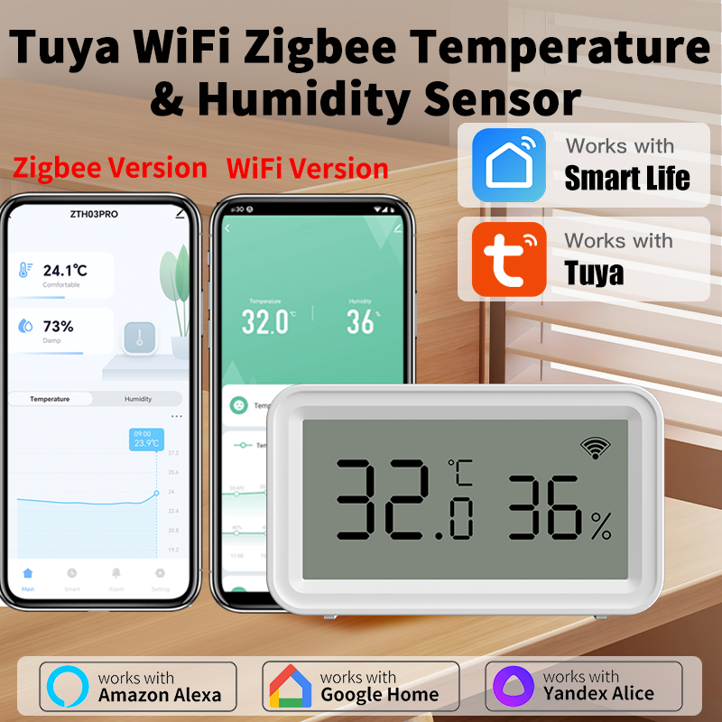 Tuya Zigbee WiFi Thermometer H - Temperature Humidity Sensor บทวิจารณ์และราคา