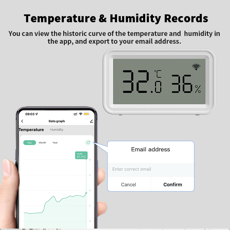 Tuya Zigbee WiFi Thermometer H - Temperature Humidity Sensor บทวิจารณ์และราคา