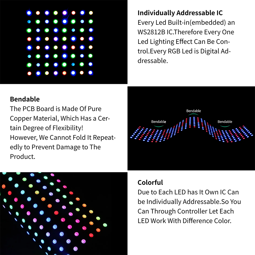 8X8 16X16 8X32 WS2812B With US - Rgb Led Matrix 8X8 บทวิจารณ์และราคา