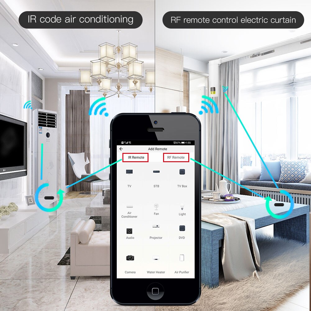 MOES Tuya WiFi IR RF Remote fo - Ir Blaster Universal บทวิจารณ์และราคา