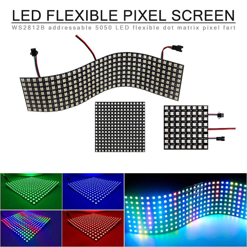 LED Digital Pixels Screen WS28 - Rgb Led Matrix 8X8 บทวิจารณ์และราคา
