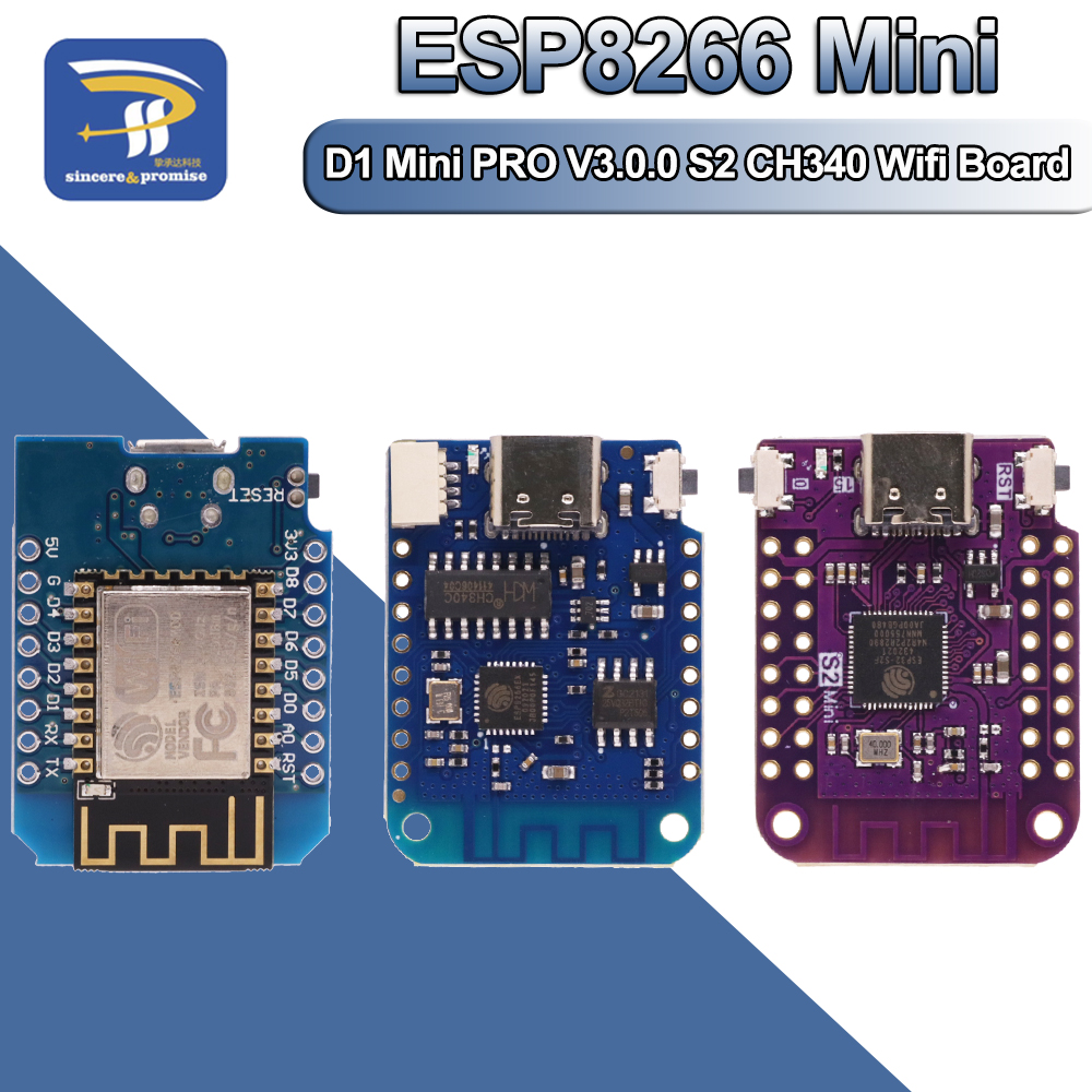 WeMos D1 Mini Pro V3.0 NodeMcu - Esp8266 Nodemcu Board บทวิจารณ์และราคา