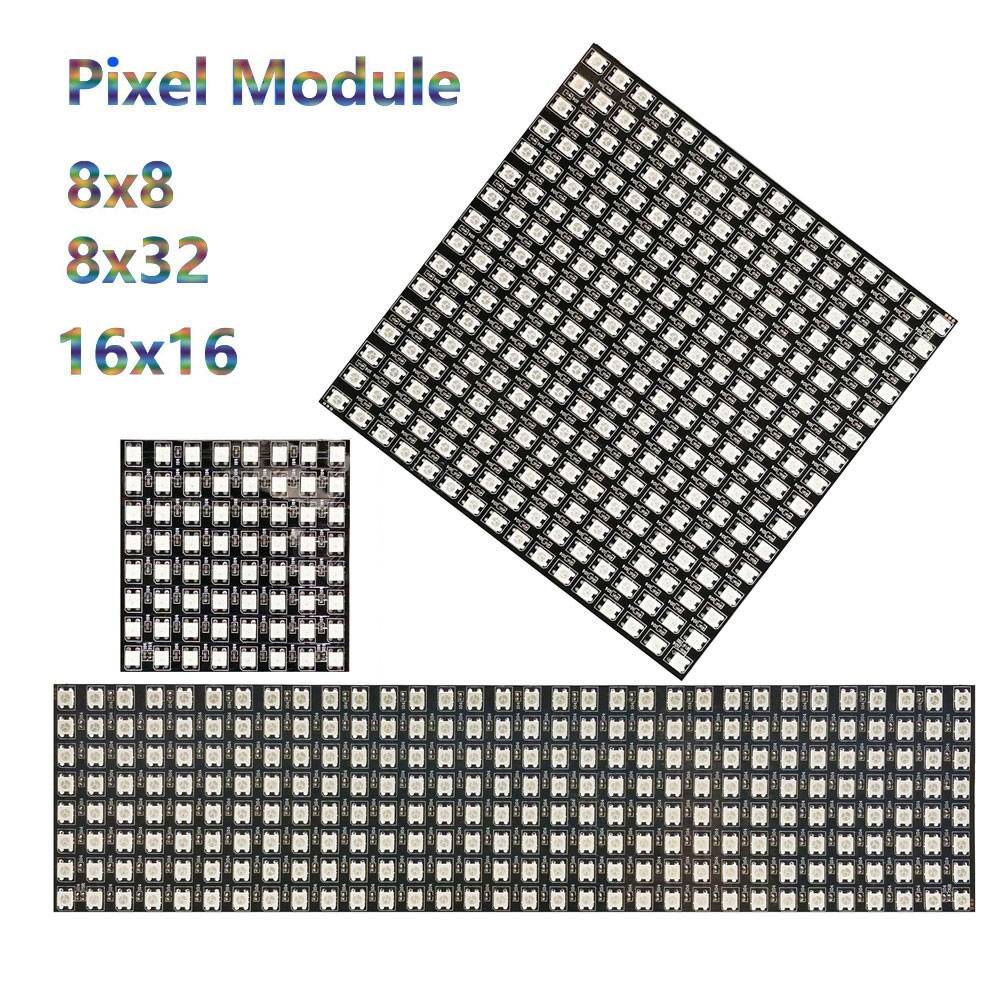 DC5V WS2812B 8*8 16*16 8*32 Fl - Rgb Led Matrix 8X8 บทวิจารณ์และราคา