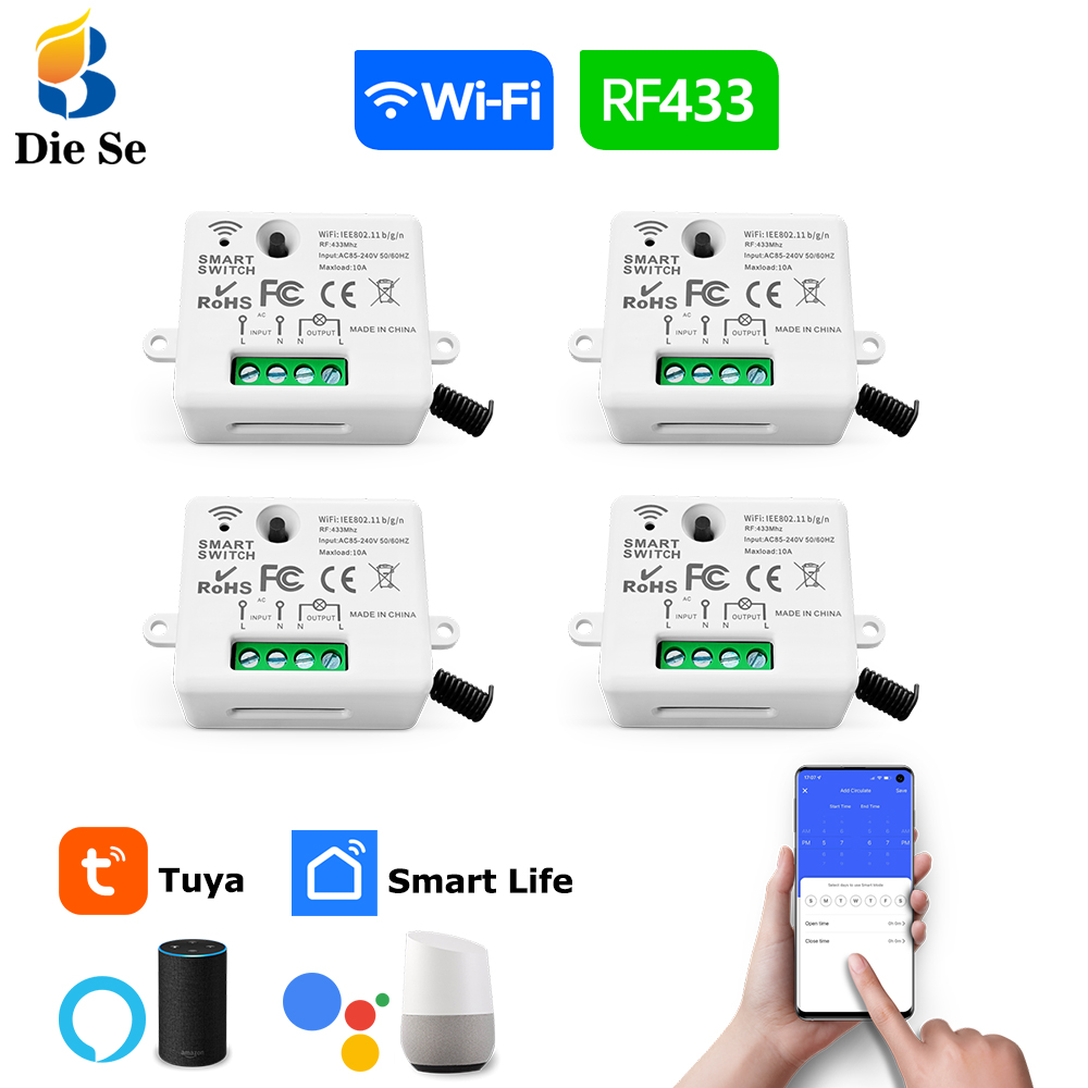 Tuya WiFi Smart Light Switch 4 - Home Automation Industry บทวิจารณ์และราคา