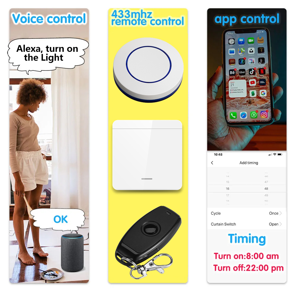 Tuya WiFi Smart Light Switch 4 - Home Automation Industry บทวิจารณ์และราคา