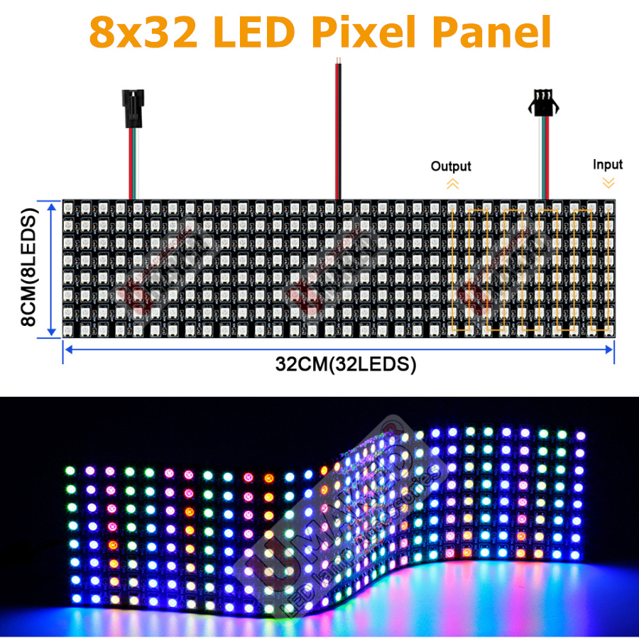 2pcs WS2812B Individually Addr - Rgb Led Matrix 8X8 บทวิจารณ์และราคา