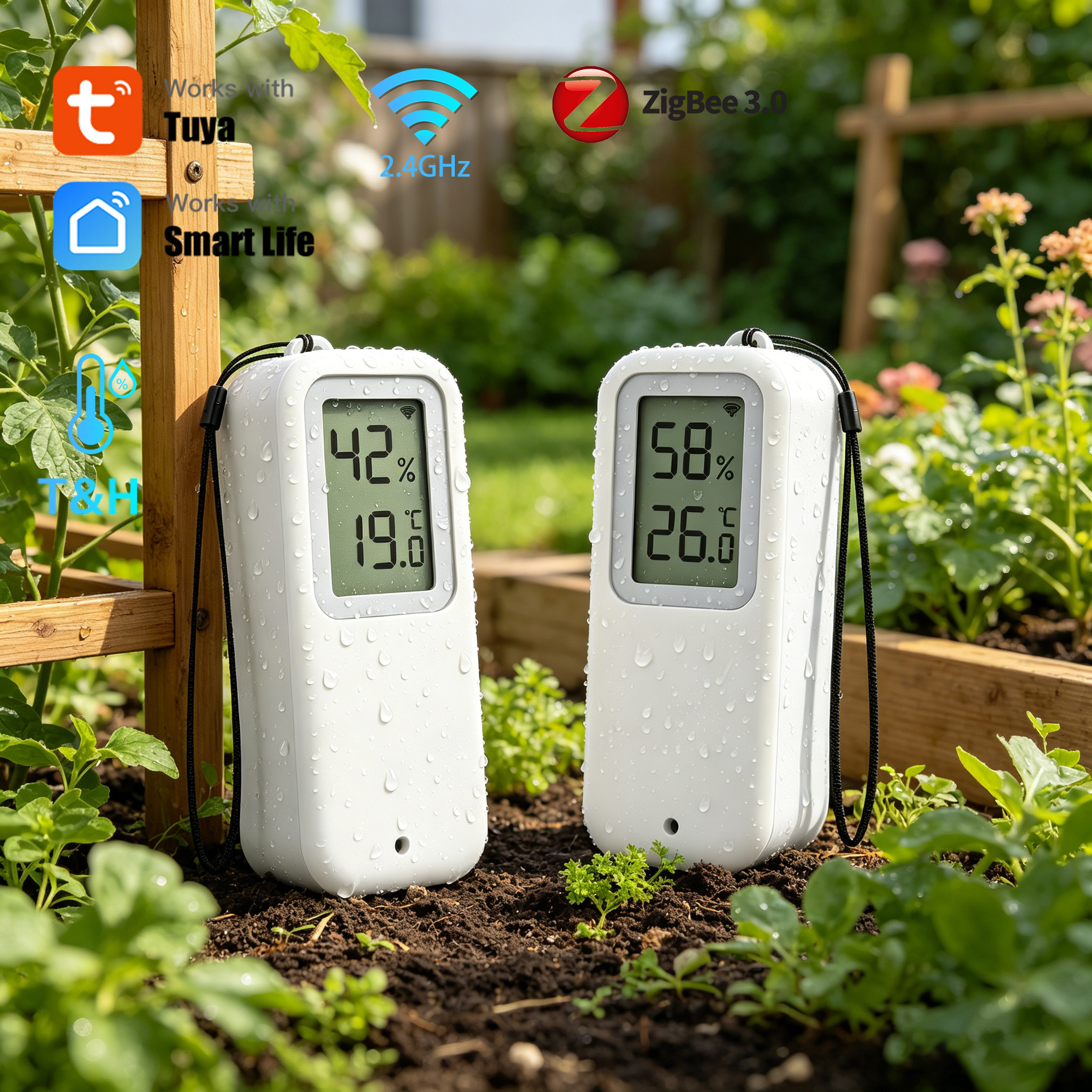 Tuya WiFi ZigBee Temperature a - Temperature Humidity Sensor บทวิจารณ์และราคา