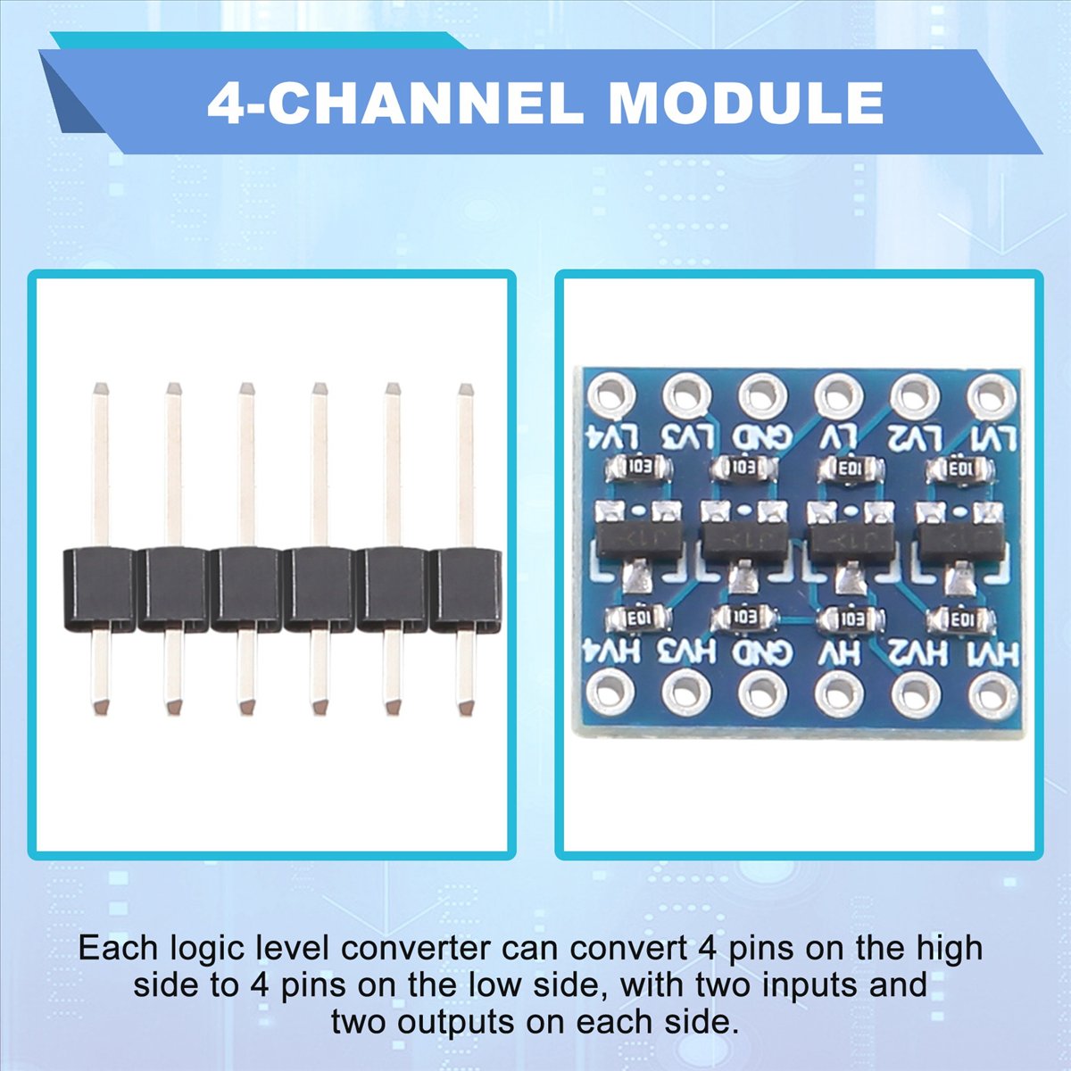 AT42 10Pcs 4 Channel IIC Logic - Level Shifter 3.3V บทวิจารณ์และราคา