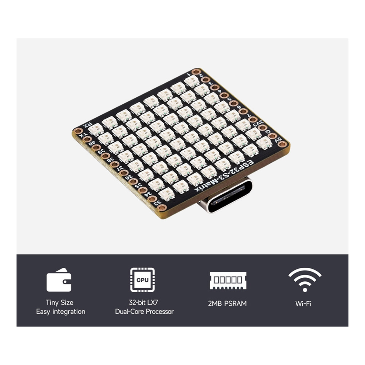 ABGN ESP32-S3 Development Boar - Rgb Led Matrix 8X8 บทวิจารณ์และราคา
