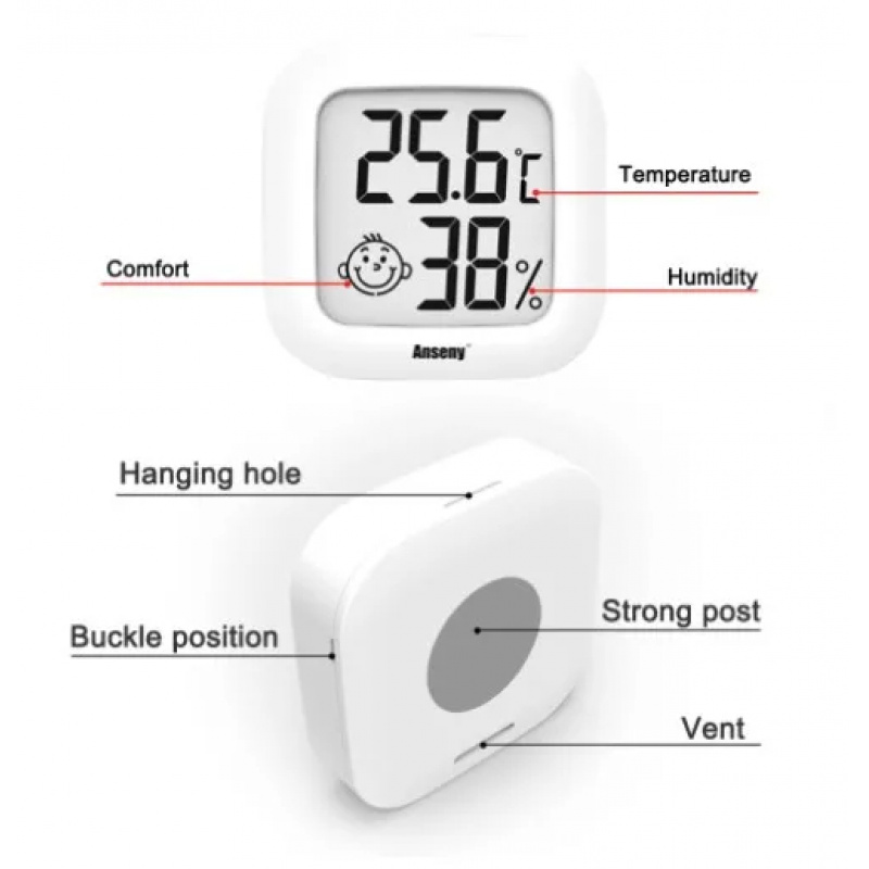 LCD Digital Thermometer Hygrom - Home Automation Industry บทวิจารณ์และราคา