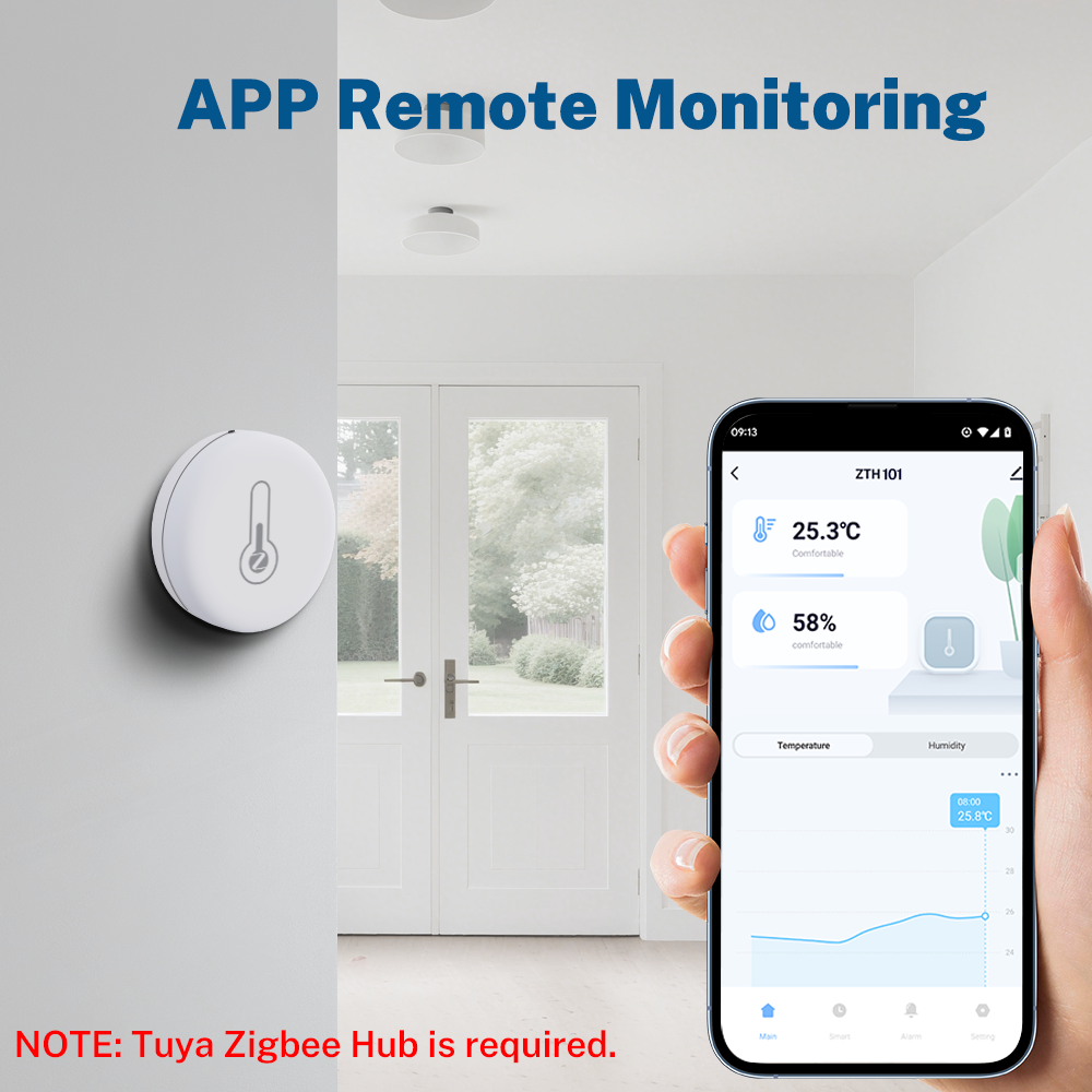 Tuya Zigbee Temperature Humidi - Temperature Humidity Sensor บทวิจารณ์และราคา