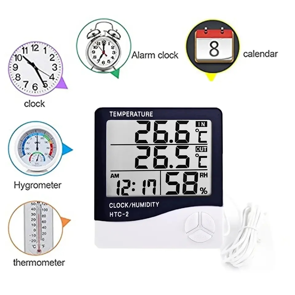 Indoor LCD Digital Thermometer - Home Automation Industry บทวิจารณ์และราคา