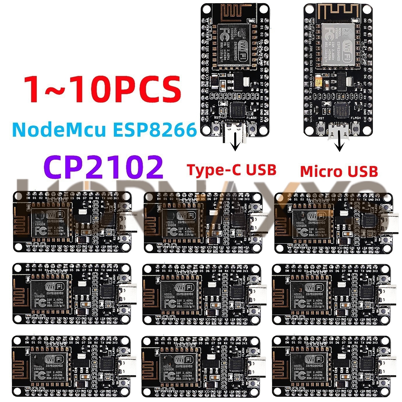 1-10PCS/Wireless Module CP2102 - Esp8266 Nodemcu Board บทวิจารณ์และราคา