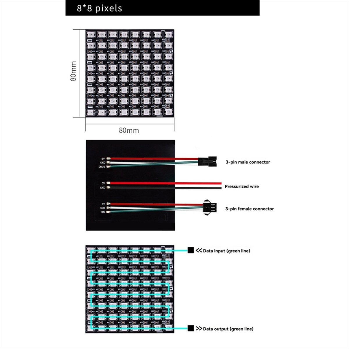 A36R WS2812B Dot Matrix Screen - Rgb Led Matrix 8X8 บทวิจารณ์และราคา