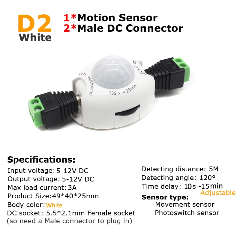 PIR Motion Sensor Switch 12V D - Motion Sensor Pir Wired บทวิจารณ์และราคา