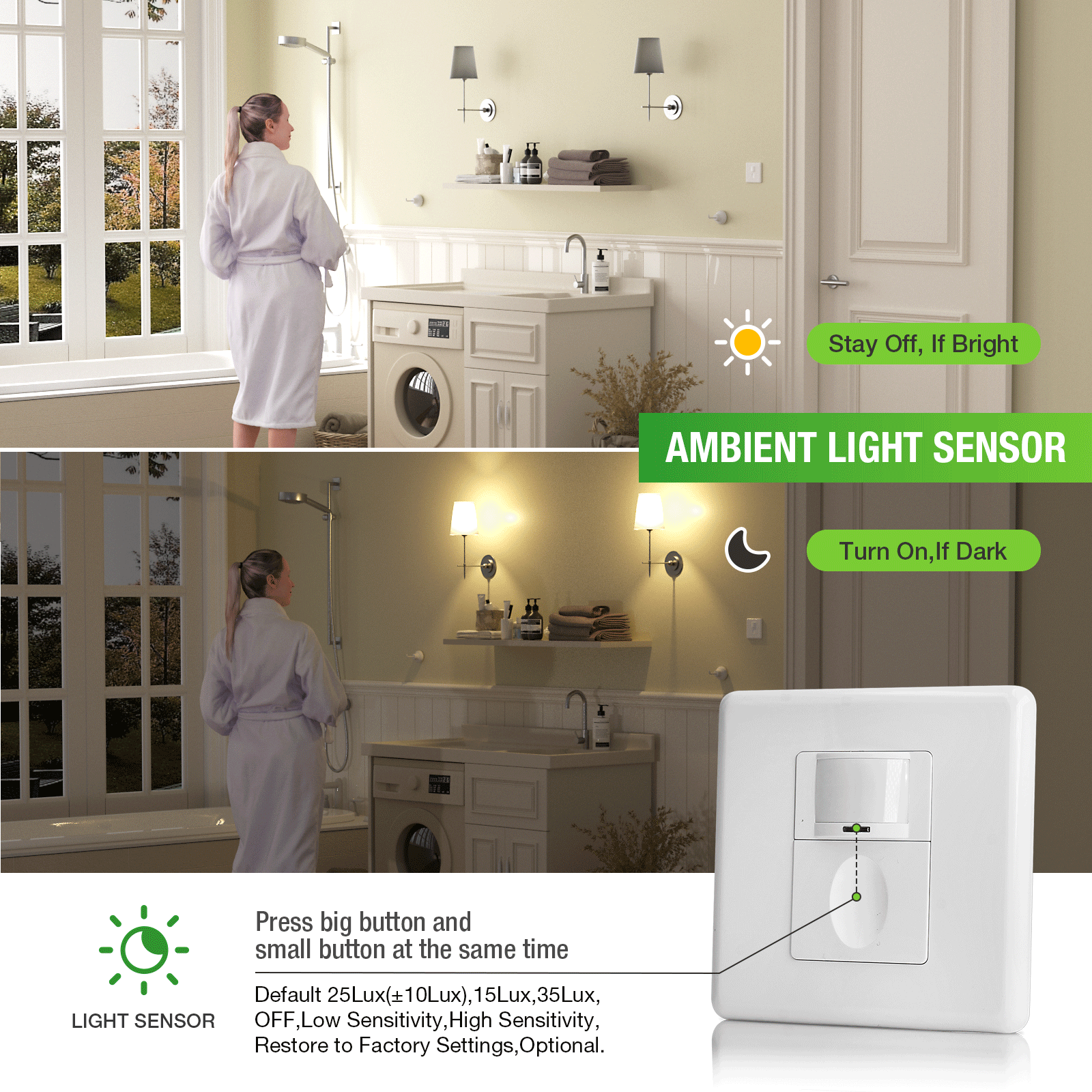 Motion Sensor Switch with Occu - Motion Sensor Pir Wired บทวิจารณ์และราคา