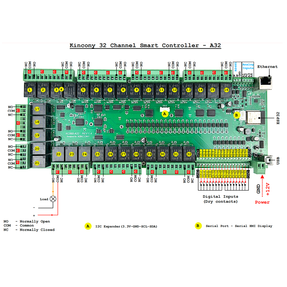 KC868-A32 ESP32 Wifi  RS232 US - Home Automation Arduino บทวิจารณ์และราคา