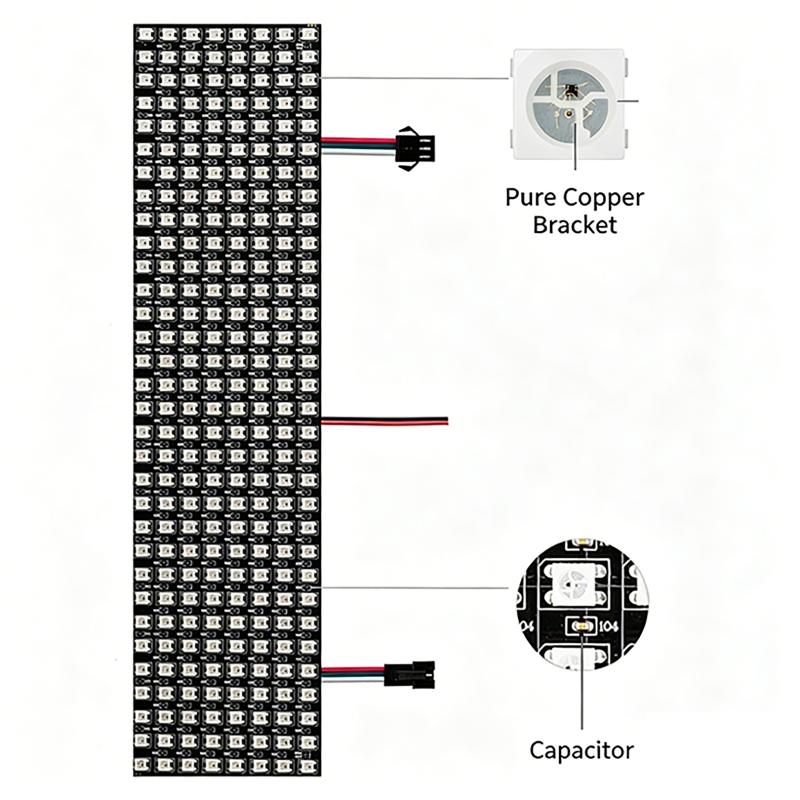 WS2812B Smart Pixel Module Mat - Rgb Led Matrix 8X8 บทวิจารณ์และราคา