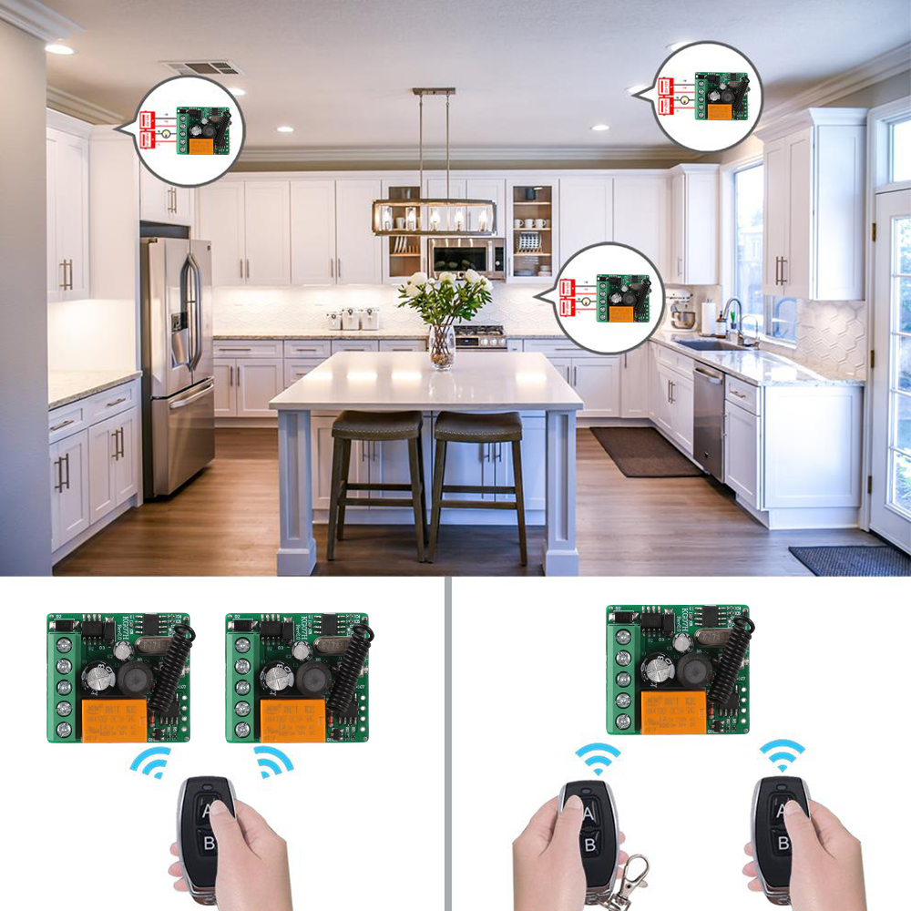 433Mhz RF Remote Control Wirel - Home Automation Tutorial บทวิจารณ์และราคา